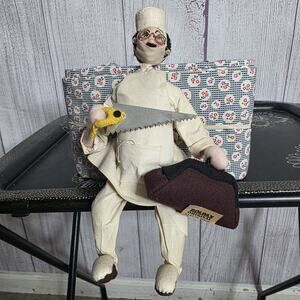 Vintage Roldan Klumpe Surgeon Doctor Doll Spain Saw Medical Bag